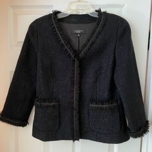 Vintage Ladies Talbots Black sparkly Boucle jacket **non smoking home**. NWOT